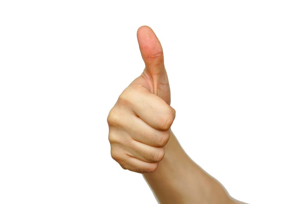 Thumb up cool symbol white background