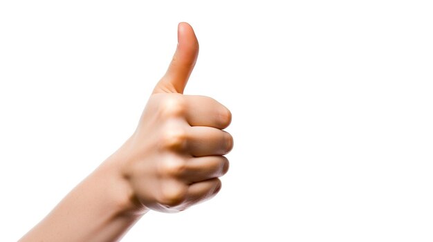 Thumb up icon isolated on white