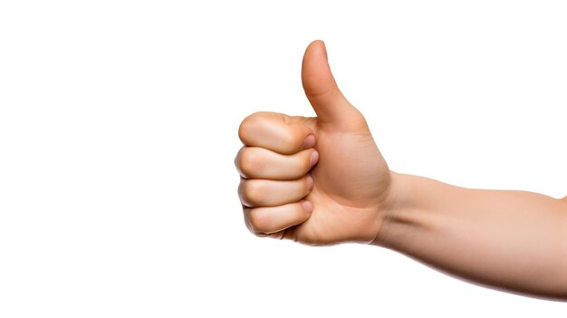 Thumb up icon on white background