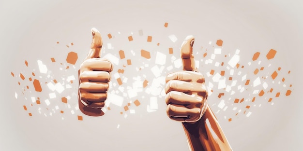 Thumb up illustration with white background