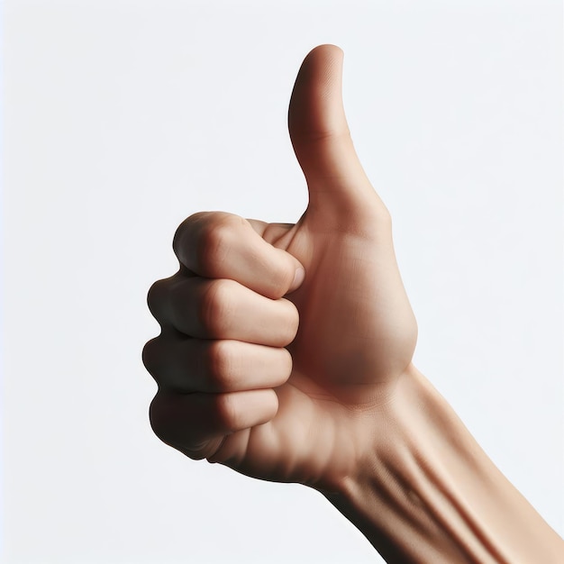 Thumb up isolated on a white