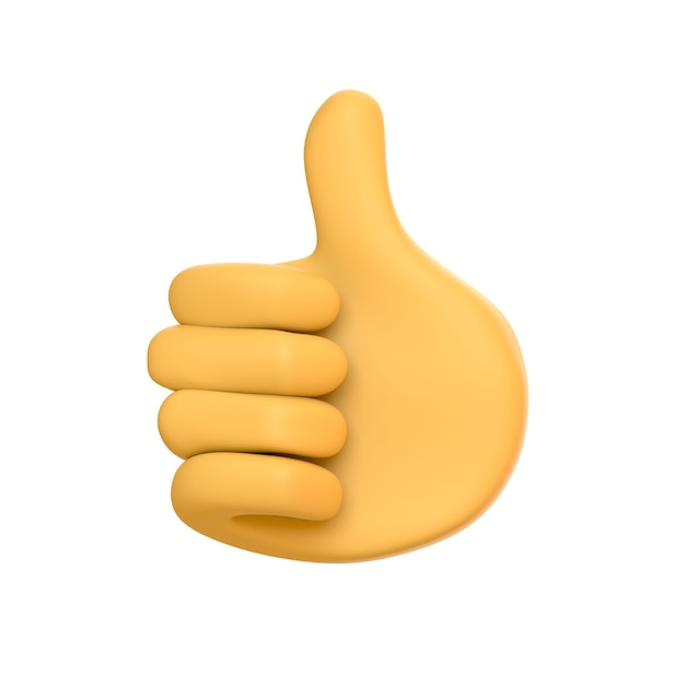 Photo thumbs up gesture illustration like finger sign positive feedback picture emoji emoticon