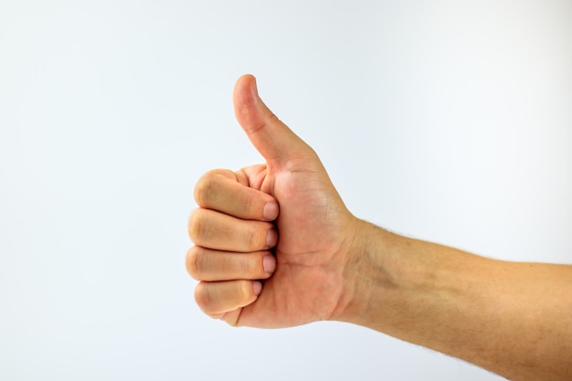 Photo thumbs up hand