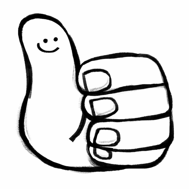 Photo thumbs up png 透明な背景のドードル要素を表示する
