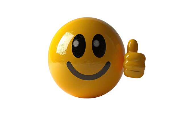 Thumbsup emoji isolated on white