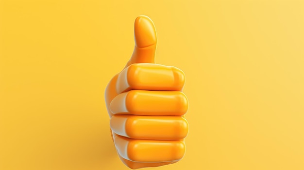 A thumbsup hand gesture element object