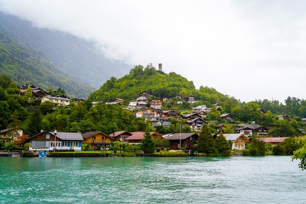 Thun Lake with Interlaken City