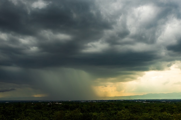 Thunder storm hemel Regenwolken