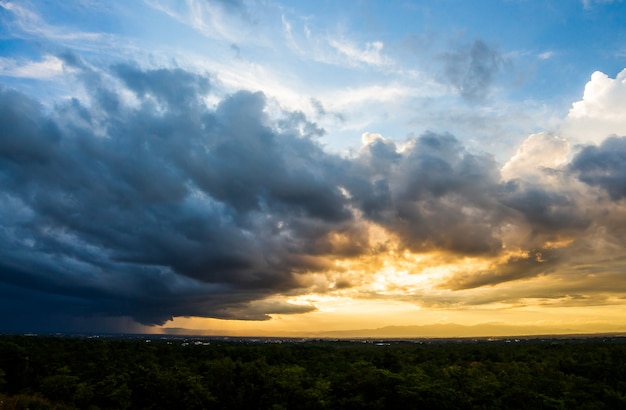 thunder storm sky Rain clouds 