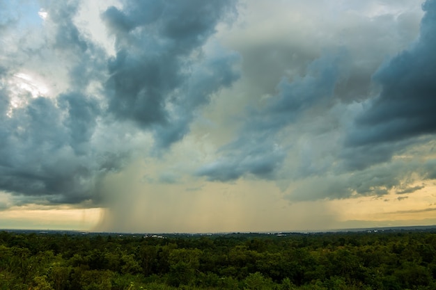 Thunder storm sky Rain clouds