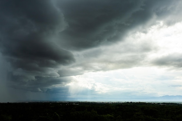 Thunder storm sky Rain clouds