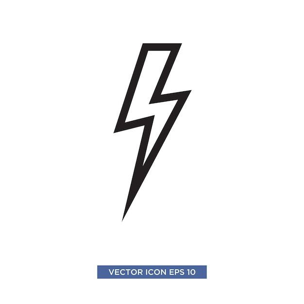 Photo thunderbolt icon vector illustration template