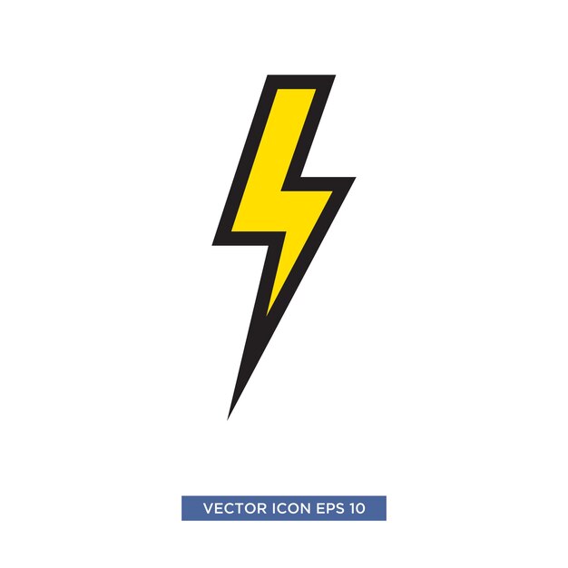 Thunderbolt icon vector illustration template