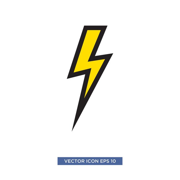 Photo thunderbolt icon vector illustration template