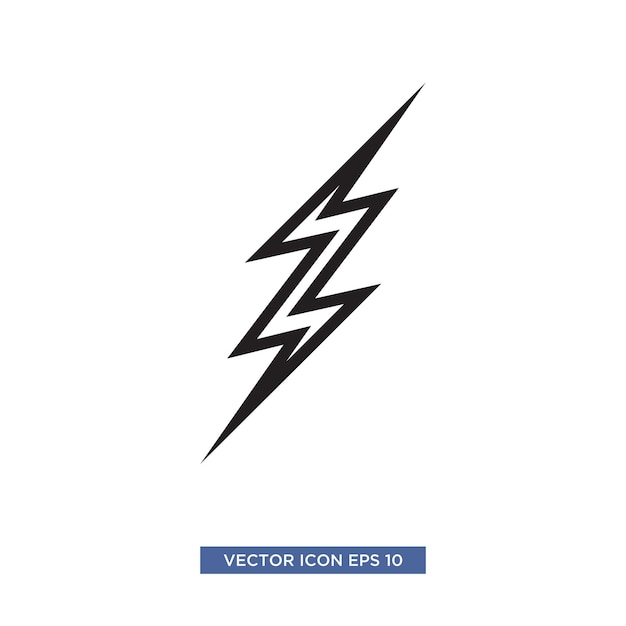 Thunderbolt pictogram vector illustratie sjabloon