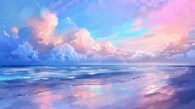 Thunderhead with The Blue Skies Moon Night Scenery 雲の木 アニメスタイル フォト バックグラウンド 壁紙