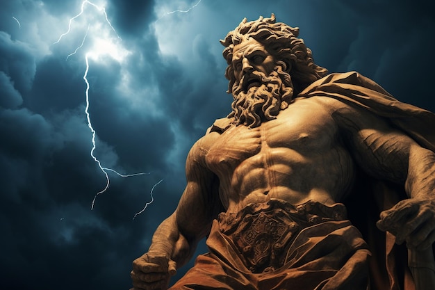 Thunderous Majesty Zeus Reigns atop Mount Olympus