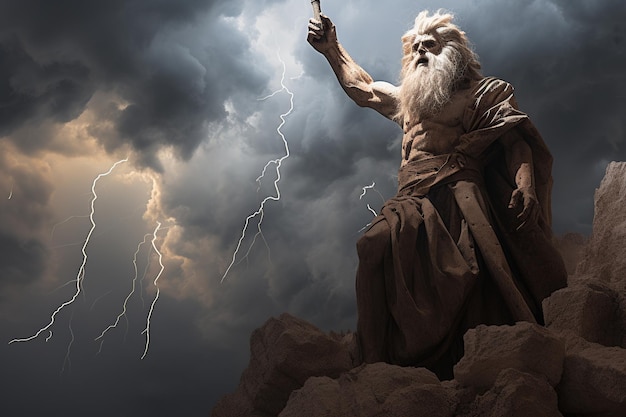 Thunderous Majesty Zeus Reigns atop Mount Olympus