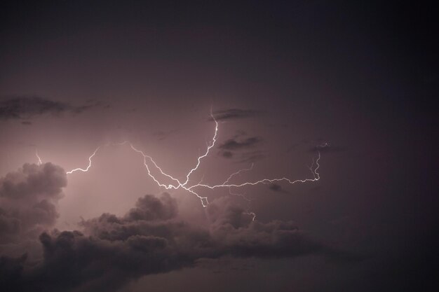 写真 雷雨の雲嵐の空