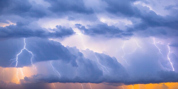 写真 夜の雷と雷雨の雲