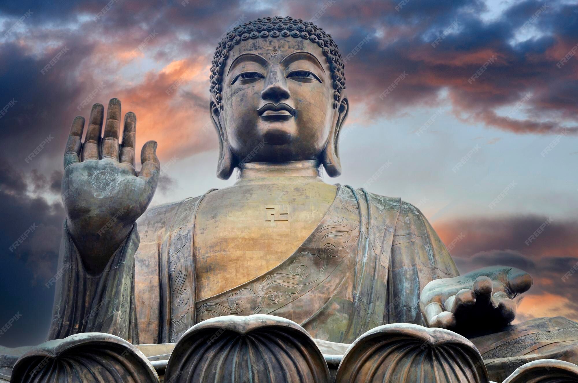 Premium Photo | The tian tan buddha statue is the large bronze buddha