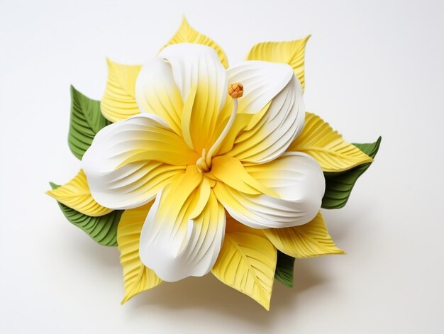 Tiare flower on a white background