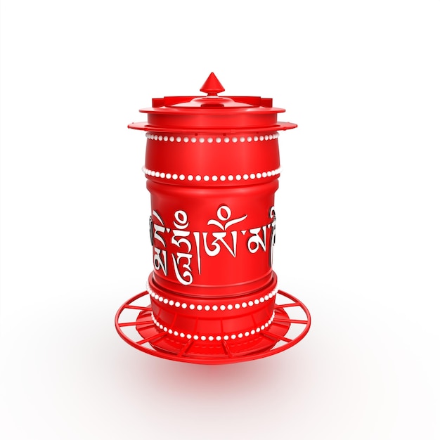 Tibet prayer wheel 3d modelling