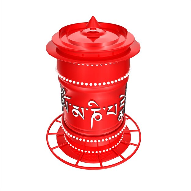 Tibet prayer wheel 3d modelling