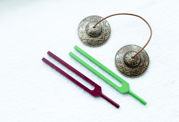 Tibetan bells and tuning forks