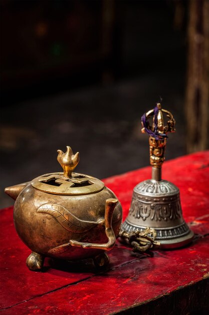 Photo tibetan buddhist still life