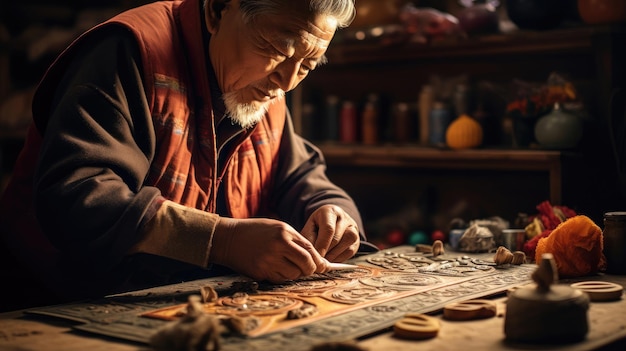 Tibetan Prayer Flag Maker Crafting Sacred Symbols