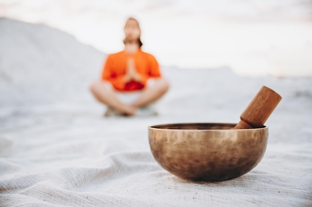 Tibetan singing bowls for meditation