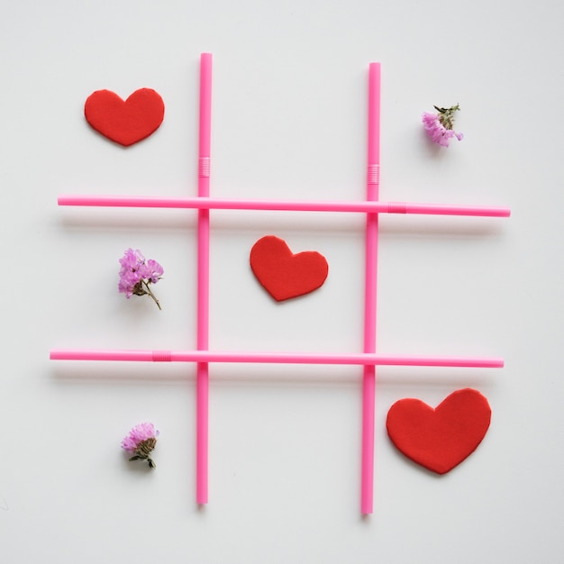 Tic Tac Toe Love Shape Game