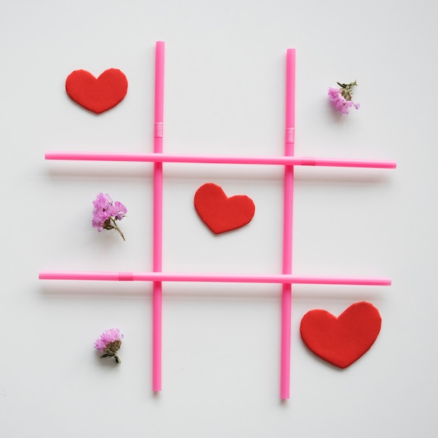 Tic Tac Toe Love Shape Game