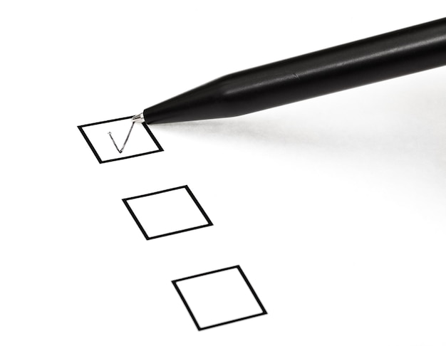 Tick in black square box