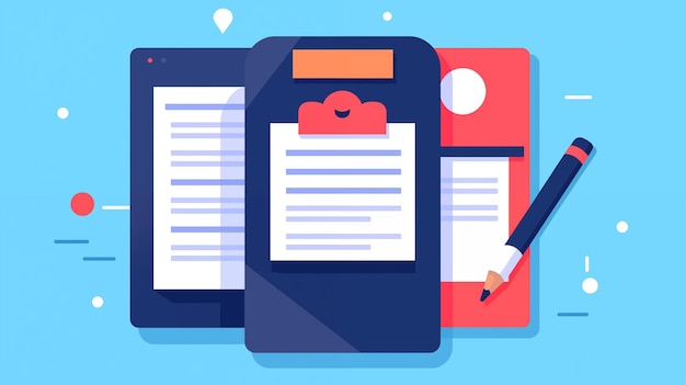 Tick the Box Engaging 2D Flat Illustrations for Form Templates Checklist Delight Vibrant 2D flat