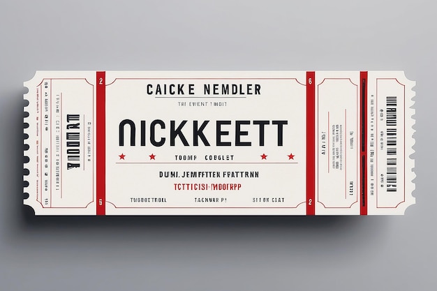 Photo ticket design mockup