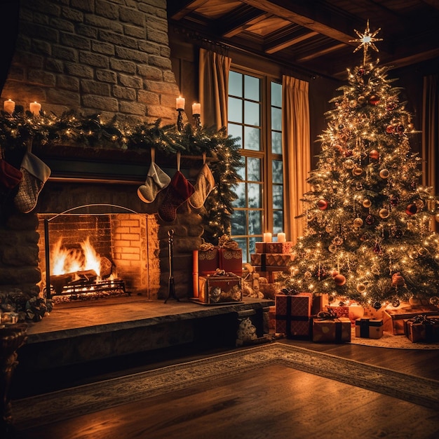 クリスマスツリーを飾る喜びの知らせ