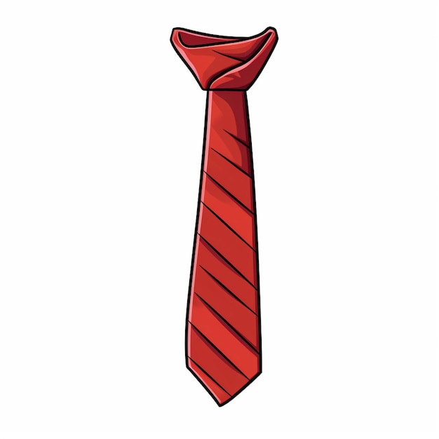 Tie 2d cartoon vector illustration on white background hig