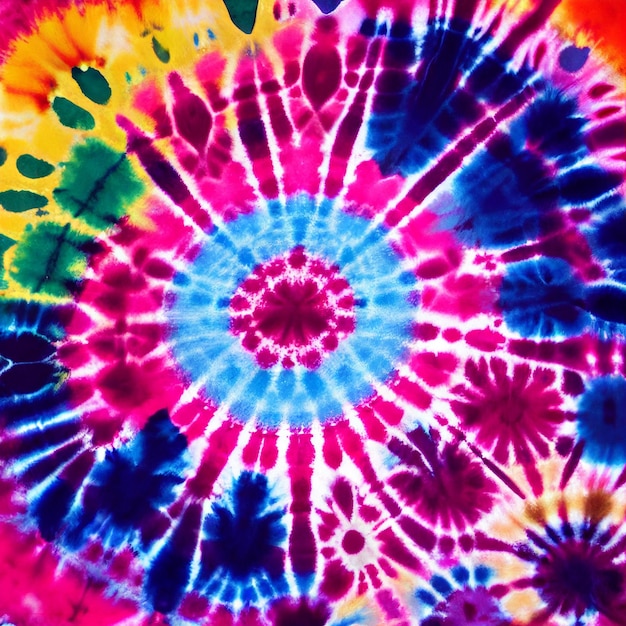 Tie dye achtergrond hippie kleurrijk overhemd behang