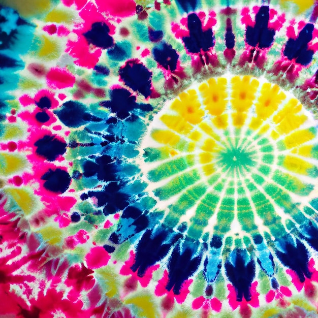 Tie dye achtergrond hippie kleurrijk overhemd behang