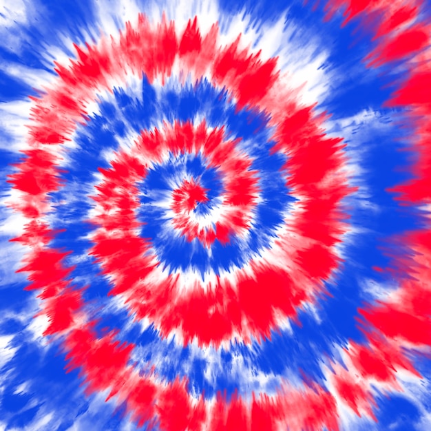 Tie dye american flag background Red and blue color