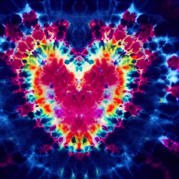 Tie dye background heart shape hippie colorful shirt wallpaper