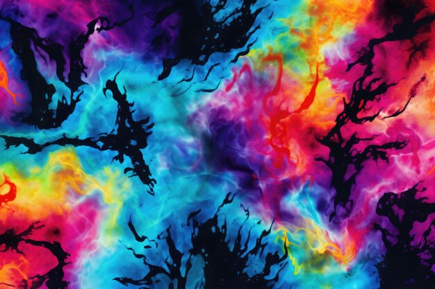 Tie Dye colorful background Watercolor paint background