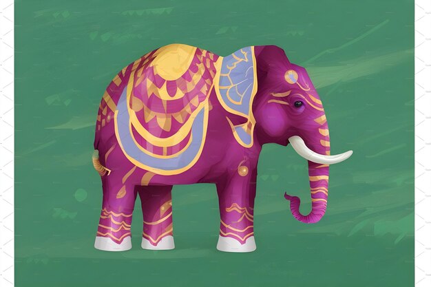 tie dye colorful elephant