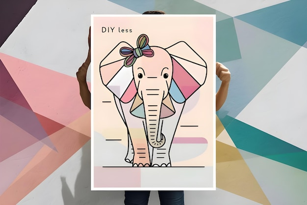 Photo tie dye elephant art