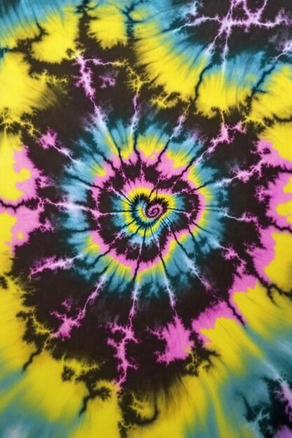 Tie dye is a very colorful and colorful design with a spiral design generative ai