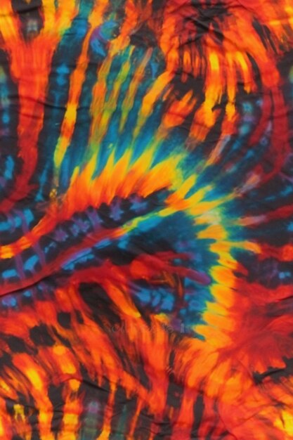 Tie dye is a vibrant color that is very colorful generative ai