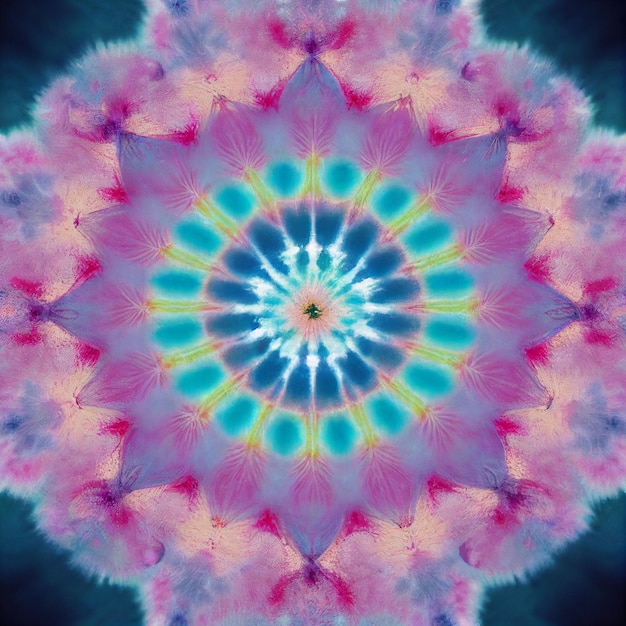 Tie dye mandala achtergrond hippie kleurrijk overhemd behang