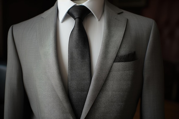 Tie in gray color